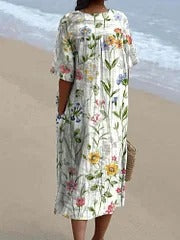 Robe d'Été Odile - Élégance Florale et Confort