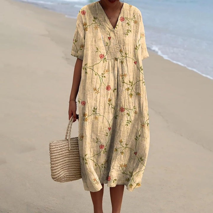 Robe d'Été Odile - Élégance Florale et Confort