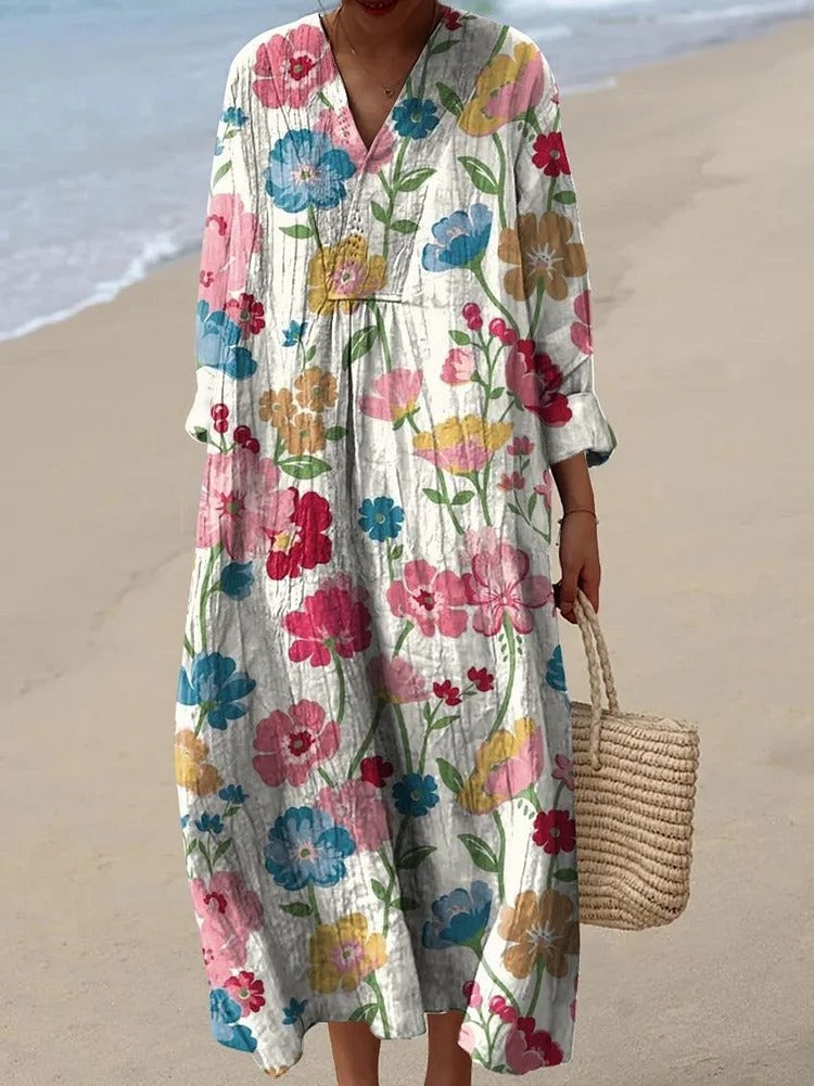 Robe d'Été Odile - Élégance Florale et Confort