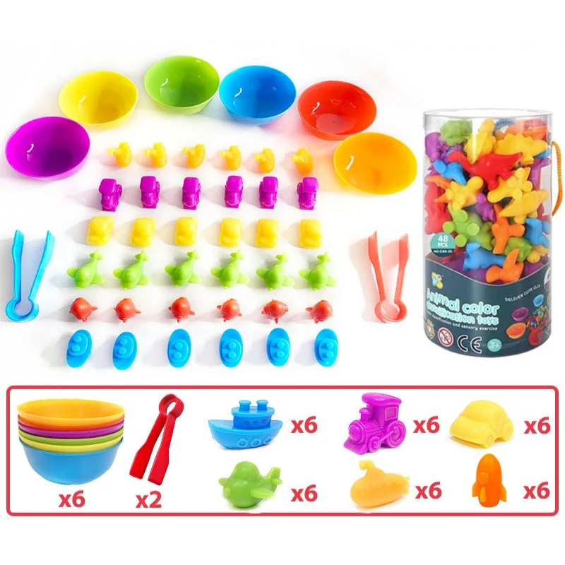 "Jeu éducatif DinoTri pour enfants, couleurs vives, formes variées, stimule la cognition et l'imagination, sécurité assurée."