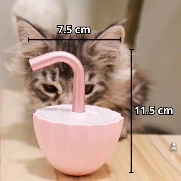 "Jouet interactif pour chats avec laser rouge, mouvement automatique et plusieurs couleurs vives pour amusement assuré."