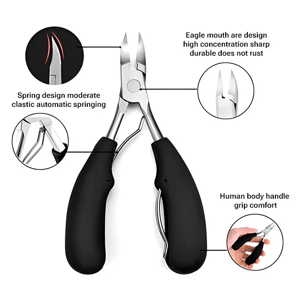 "Kit soin ongles premium avec outils en acier inoxydable, format compact, idéal pour manucures à domicile, accessoires inclus