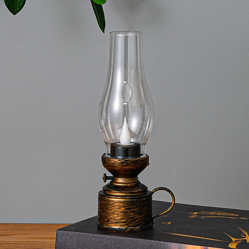 "Lampe à huile LED élégante avec effet de flamme réaliste et choix de couleurs, idéale pour une ambiance chaleureuse et sécur