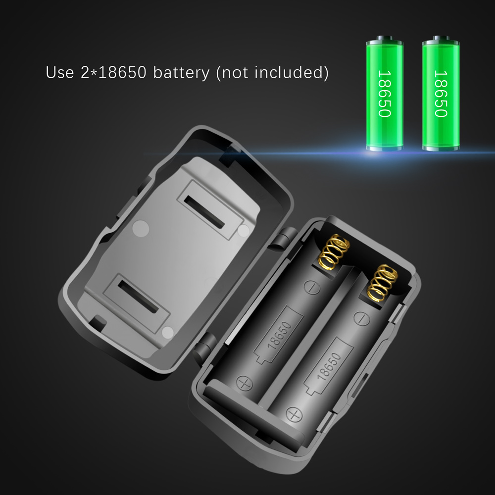 "Lampe frontale LED rechargeable avec bandes lumineuses blanche, rouge et verte, idéale pour randonnées et camping"