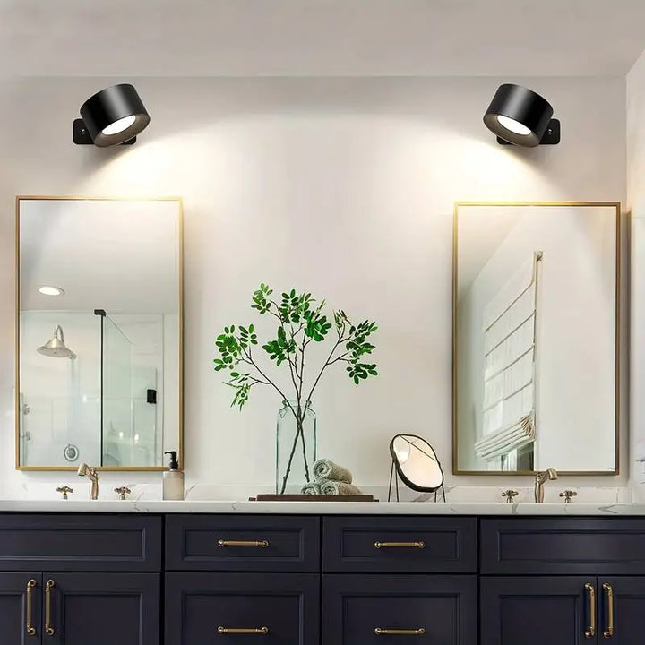 "Lampe LED moderne sans fil 360°, design flexible, lumière douce, idéal pour ambiance relaxante, mobilité pratique."