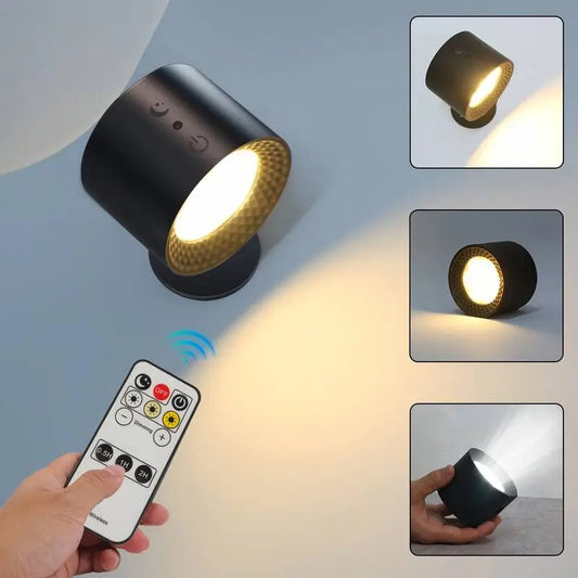 "Lampe LED moderne sans fil 360°, design flexible, lumière douce, idéal pour ambiance relaxante, mobilité pratique."