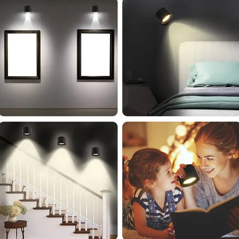 "Lampe LED moderne sans fil 360°, design flexible, lumière douce, idéal pour ambiance relaxante, mobilité pratique."