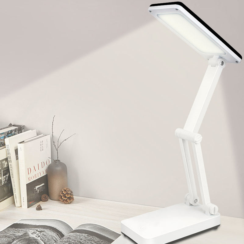 Lampe LED pliable rechargeable solaire, design compact, coloris Blanc, Rose, Vert pour intérieur et extérieur.