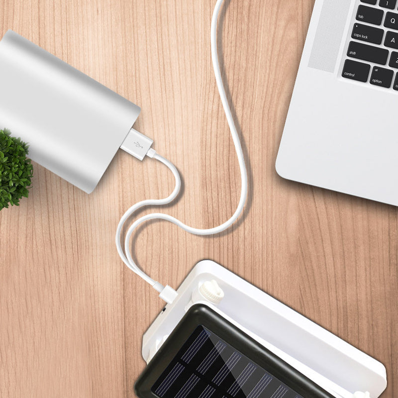 Lampe LED pliable rechargeable solaire, design compact, coloris Blanc, Rose, Vert pour intérieur et extérieur.