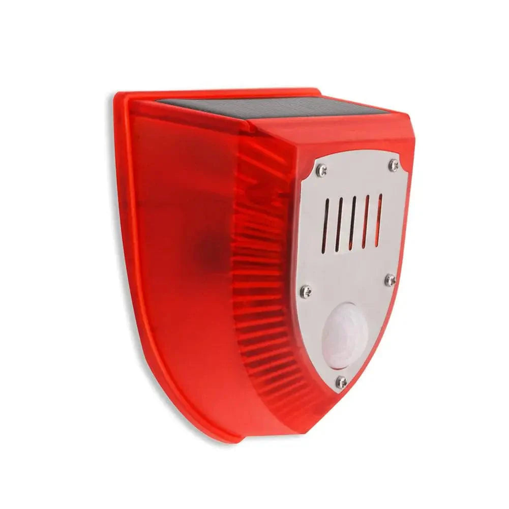 "Lampe solaire LED extérieure, avec capteur de mouvement, répulsif animaux, design robuste IP65, protection jardin."