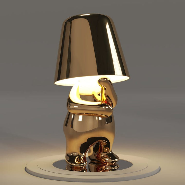 Lampe tactile élégante Mr. Gold, or brillant, réglage tactile, style moderne, ambiance chic.