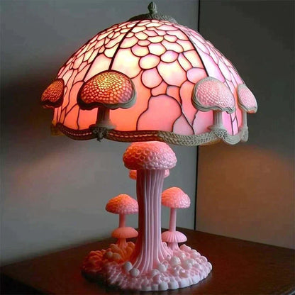 Lampe vitrail Art Déco multicolore sur pied, éclairage apaisant, design élégant pour intérieur, style classique unique.