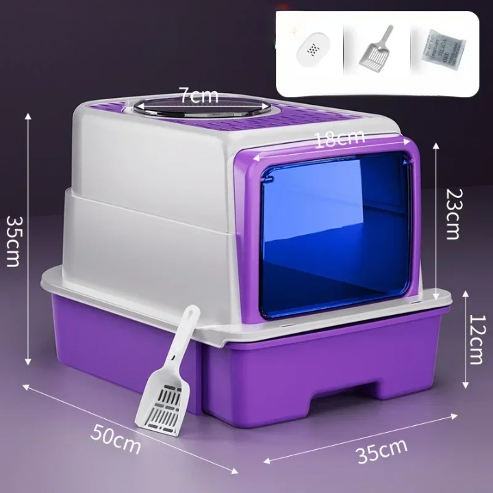 Litière auto-nettoyante stérile pour chats, design moderne, bac spacieux avec capteurs intelligents pour un intérieur hygiéni