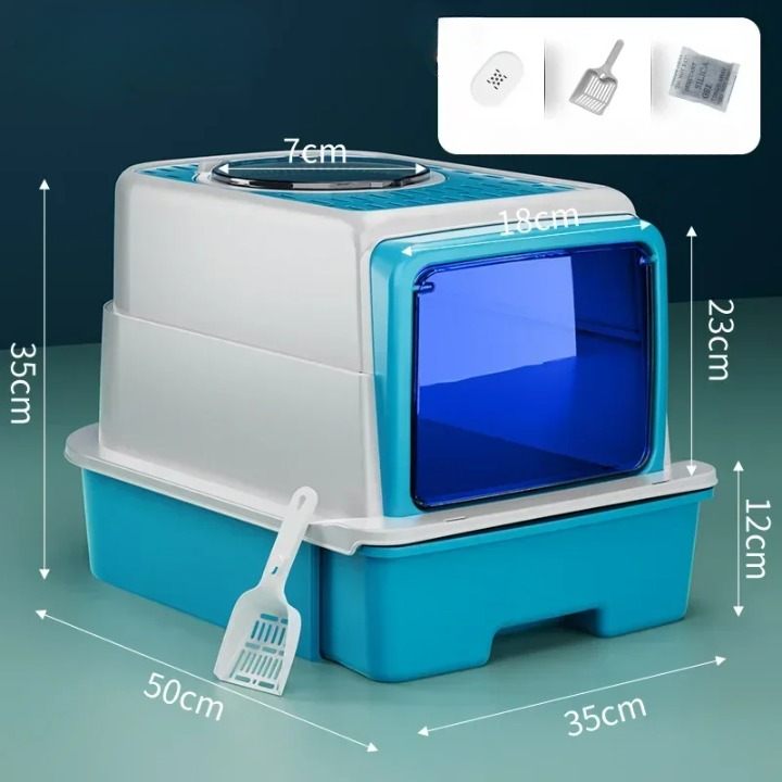 Litière auto-nettoyante stérile pour chats, design moderne, bac spacieux avec capteurs intelligents pour un intérieur hygiéni