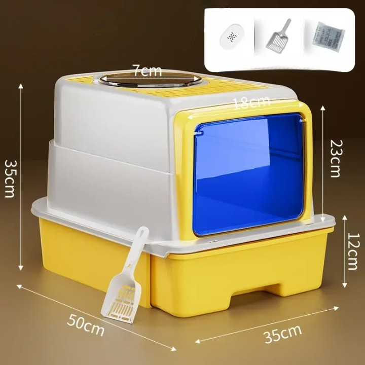 Litière auto-nettoyante stérile pour chats, design moderne, bac spacieux avec capteurs intelligents pour un intérieur hygiéni