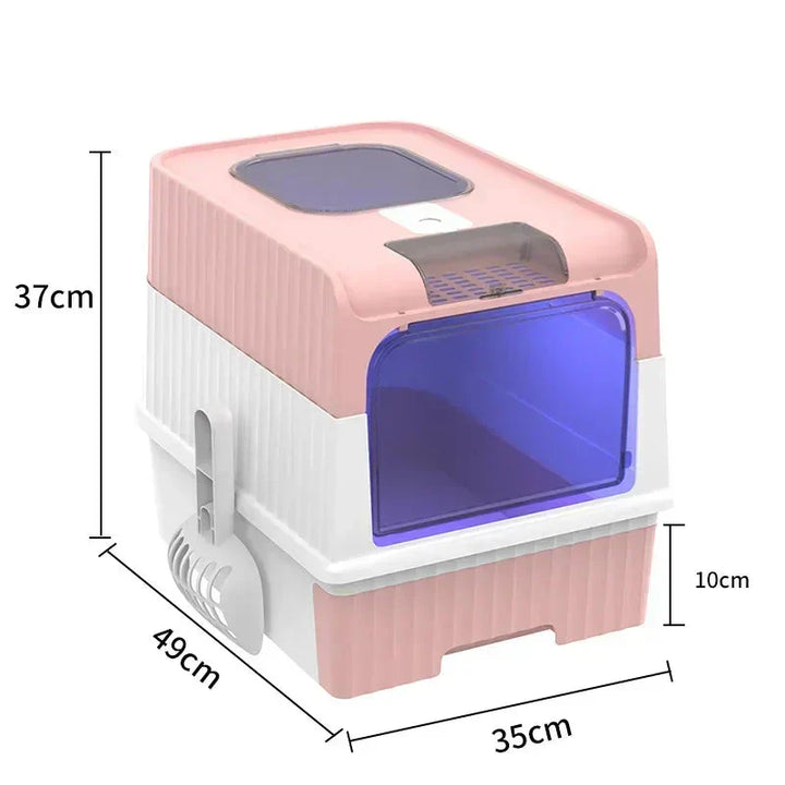 Litière auto-nettoyante stérile pour chats, design moderne, bac spacieux avec capteurs intelligents pour un intérieur hygiéni