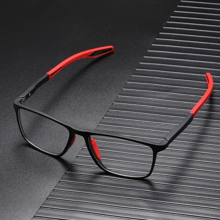"Lunettes de lecture multifocales ultralégères, monture fine, verres transparents, adaptées aux différents visages masculins.