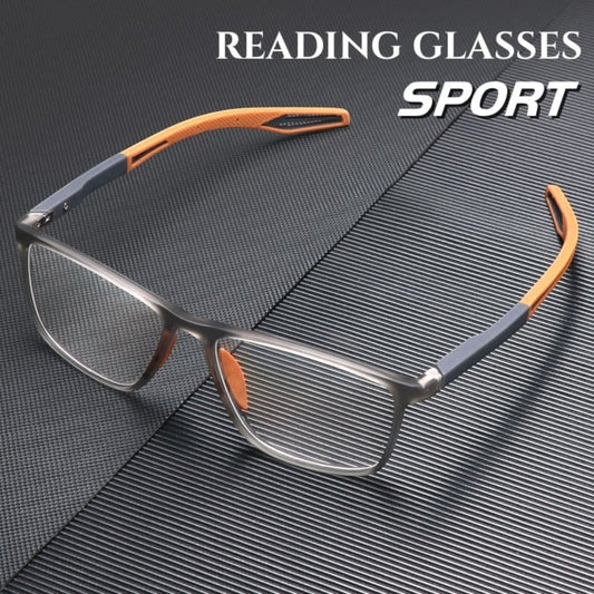 Lunettes ultralégères multifocales unisexes, design moderne, verres précis, pour vision de près et de loin, bleu.
