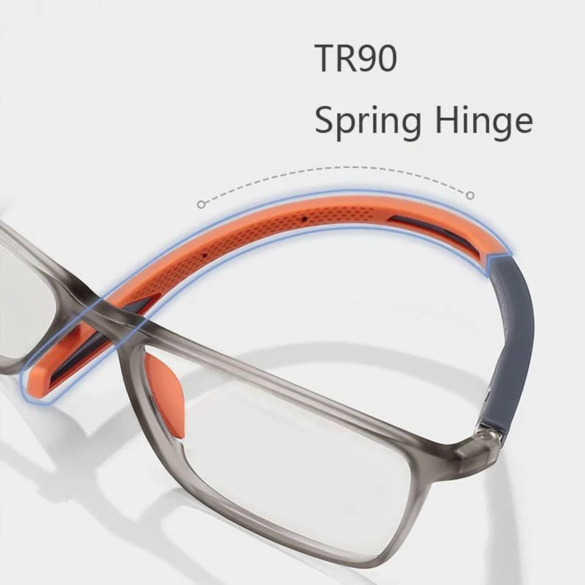 Lunettes ultralégères multifocales unisexes, design moderne, verres précis, pour vision de près et de loin, bleu.