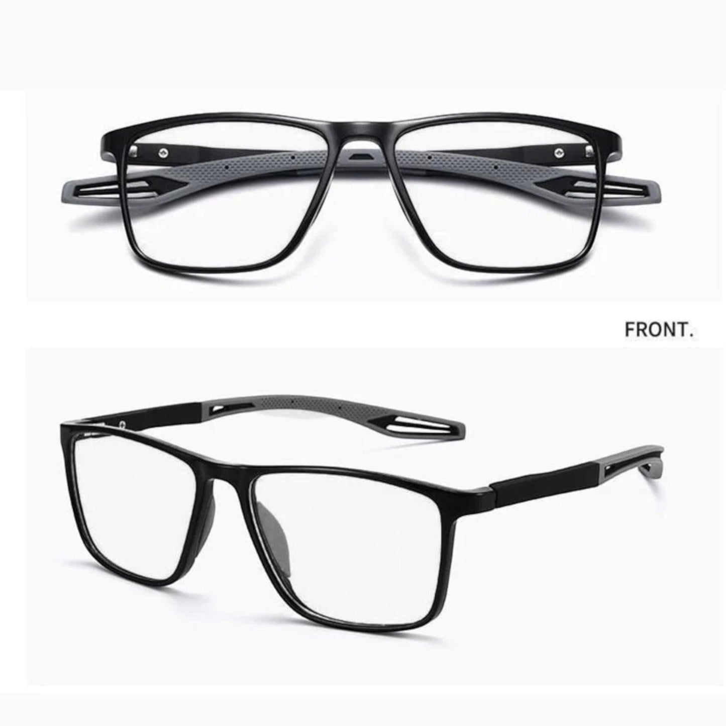 Lunettes ultralégères multifocales unisexes, design moderne, verres précis, pour vision de près et de loin, bleu.
