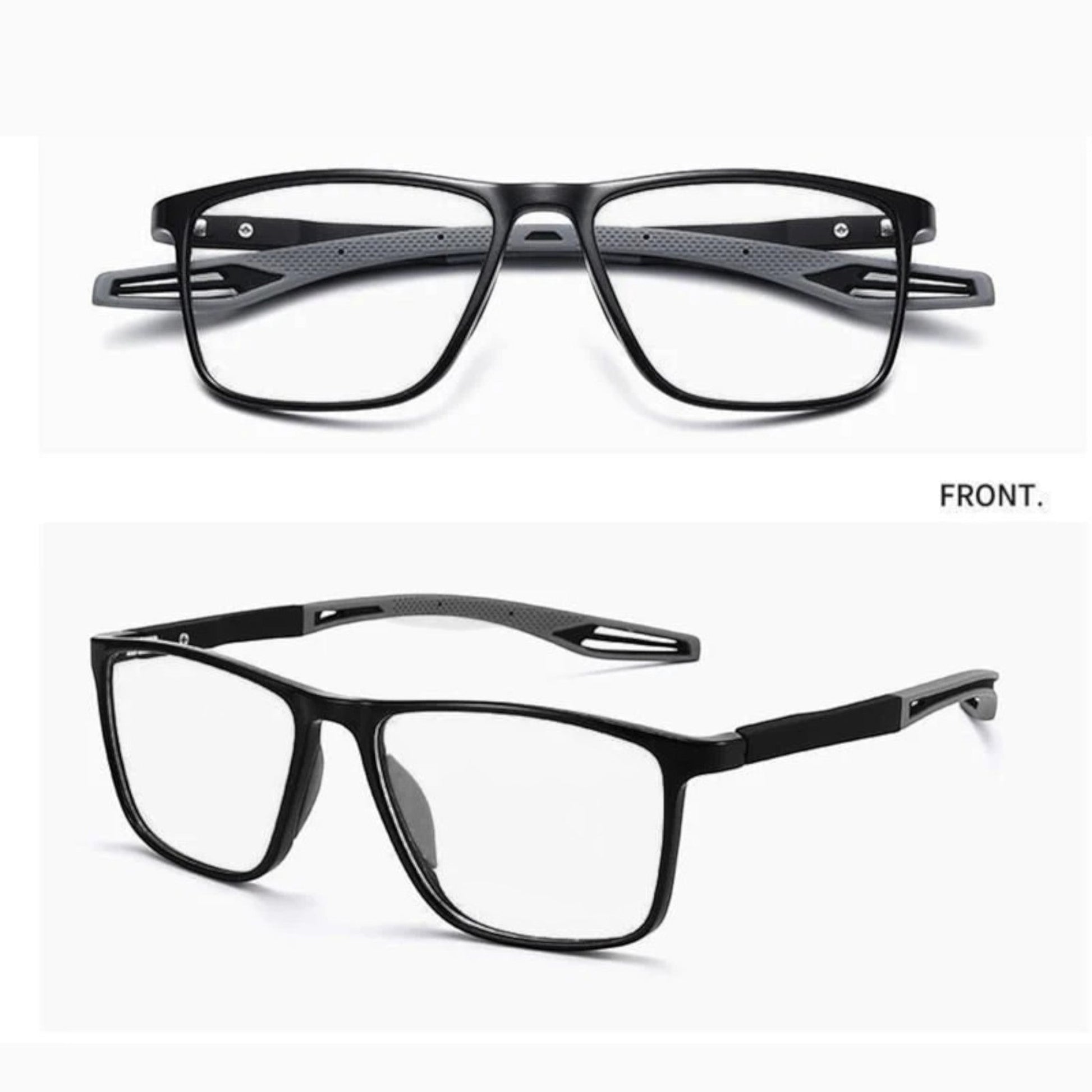 Lunettes ultralégères multifocales unisexes, design moderne, verres précis, pour vision de près et de loin, bleu.