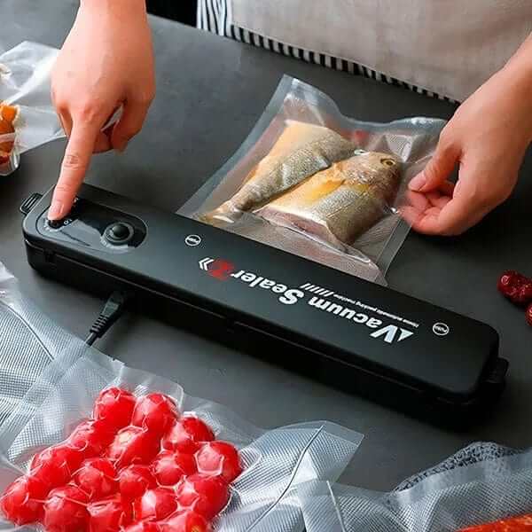 "Machine sous vide automatique, design compact moderne, conserve aliments frais plus longtemps, idéale cuisine"
