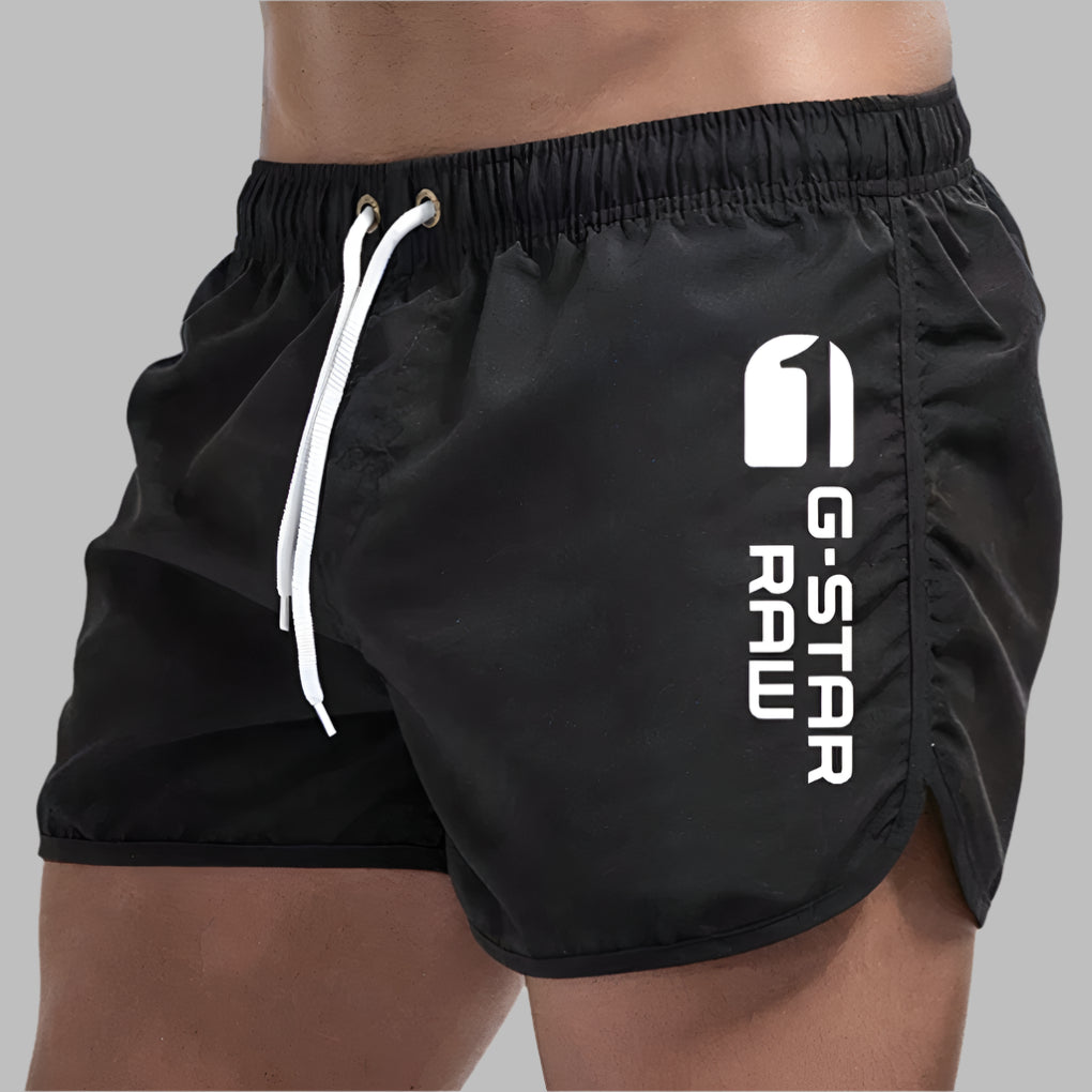 "Maillot de bain homme séchage rapide vert coupe régulière plage piscine"