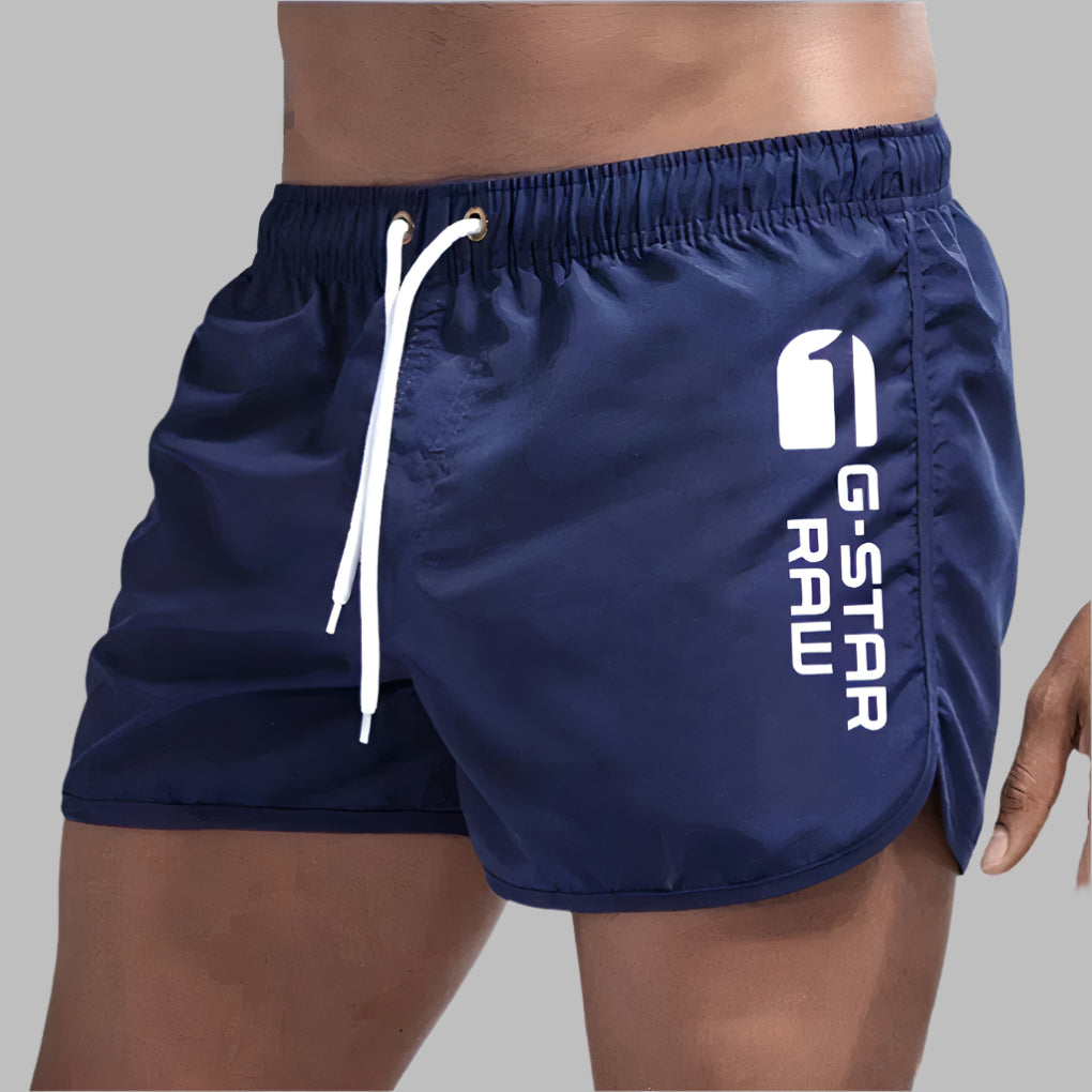 "Maillot de bain homme séchage rapide vert coupe régulière plage piscine"