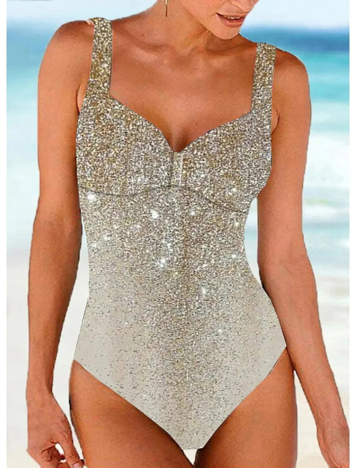 Maillot de bain push-up bleu profond pour femme, ajusté et élégant, rehausse la silhouette avec style et confort.