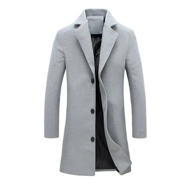 "Manteau chic noir pour homme, style Peaky Blinders, doublure thermique, coupe parfaite, élégance intemporelle et moderne."