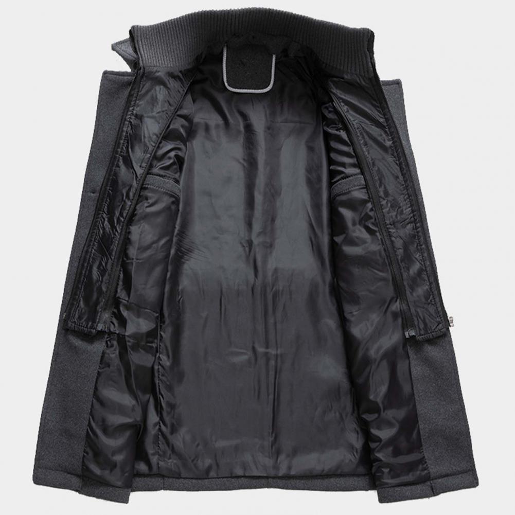 "Manteau d'hiver homme deux pièces, chaud et élégant, avec col protecteur et grandes poches, parfait pour l'hiver."
