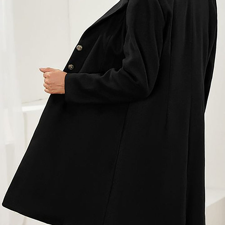 "Manteau en laine pour femmes, coupe raffinée, vue de face, élégant et confortable, parfait pour l'hiver"