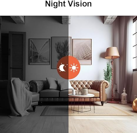 "Mini caméra de sécurité WiFi 1080P compacte aux contours discrets, dotée de vidéos HD claires pour intérieur/extérieur."