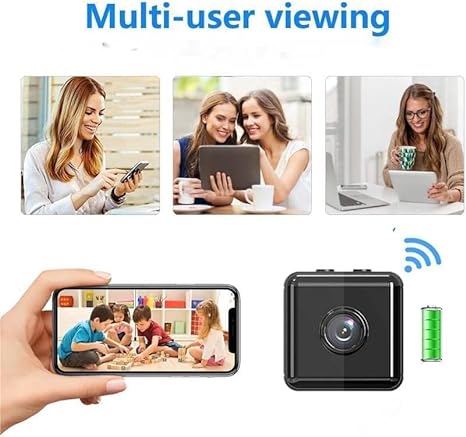 "Mini caméra de sécurité WiFi 1080P compacte aux contours discrets, dotée de vidéos HD claires pour intérieur/extérieur."