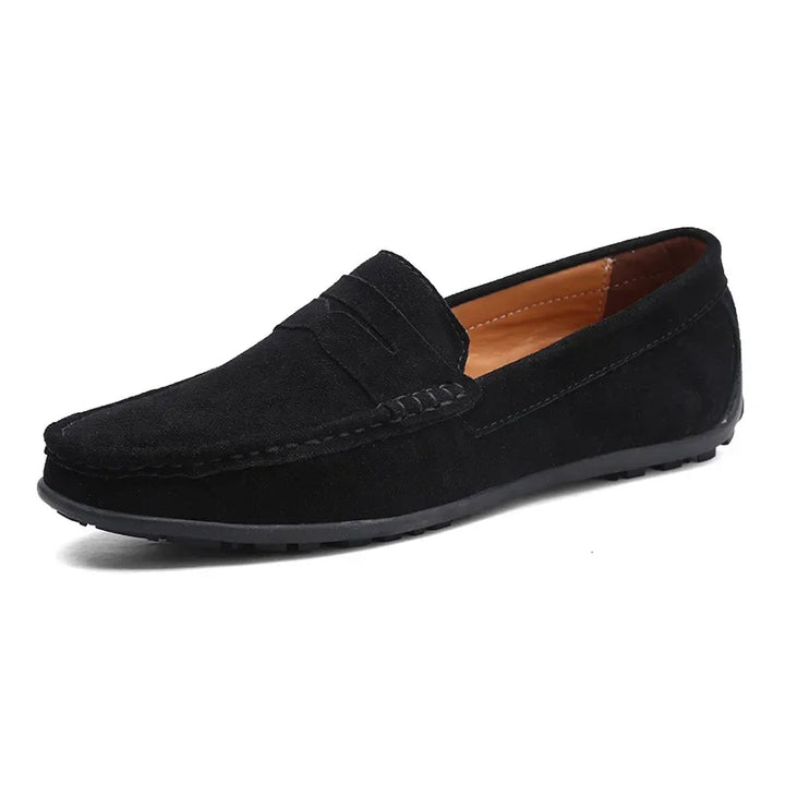 "Mocassins en daim confortables pour hommes, design élégant, différentes couleurs, semelle flexible, style adapté à toutes oc