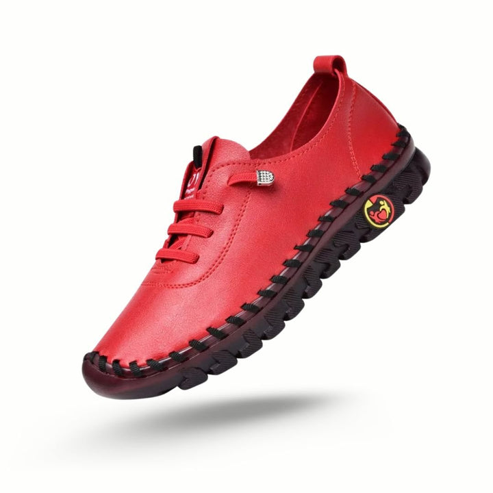 "Mocassins orthopédiques pour femmes, couleur beige, design élégant et moderne offrant confort et soutien optimal."