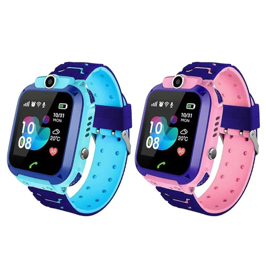 "Montre connectée enfant GPS, colorée avec caméra, appels bidirectionnels et bouton SOS intégré pour sécurité et amusement."