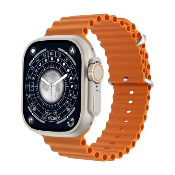 Montre connectée haut de gamme au design épuré et moderne, écran digital, bracelet ajustable, idéale pour mode de vie actif.