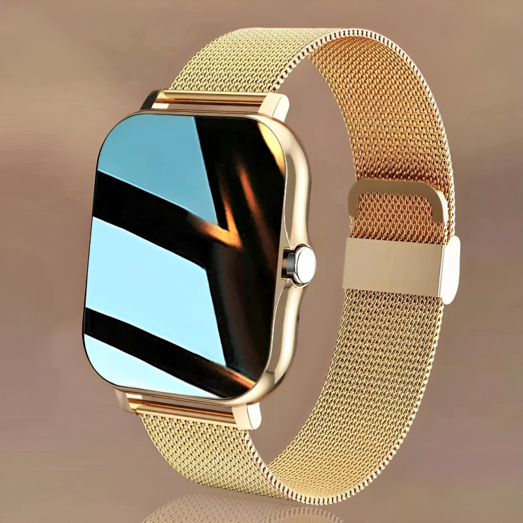 "Montre connectée noire, écran tactile HD 1,83 pouces, appels Bluetooth, suivi santé, design moderne et étanche."