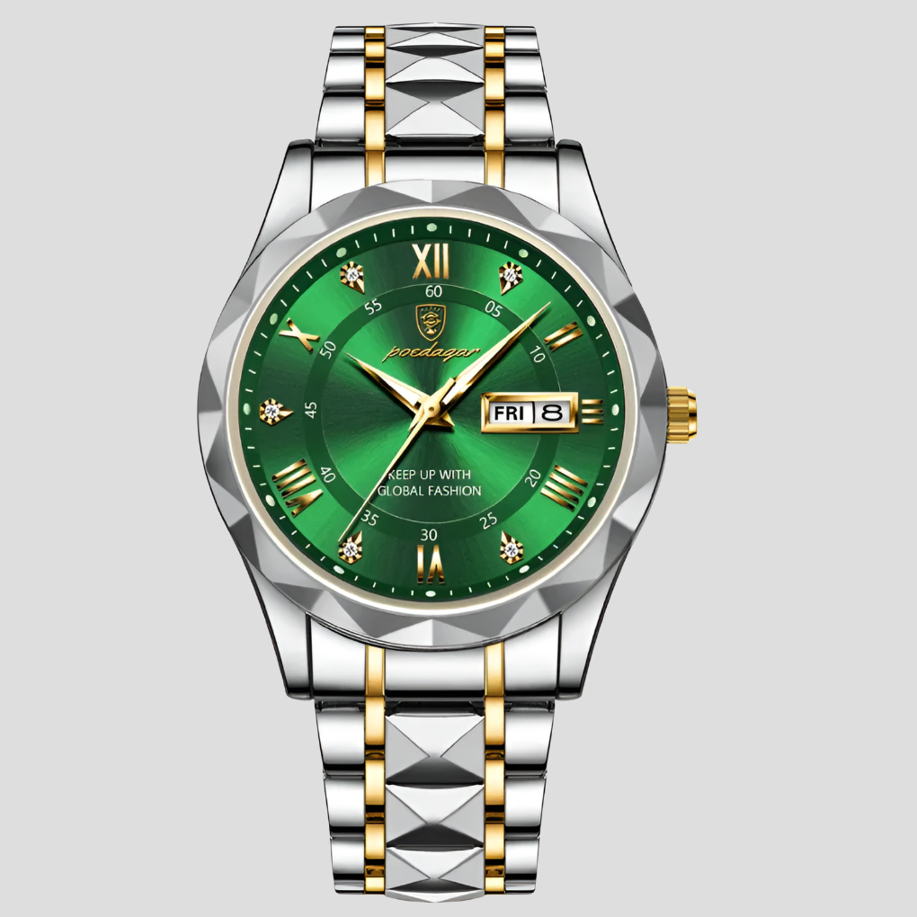 "Montre homme acier inoxydable chic, cadran lumineux, bracelet élégant pour style quotidien et durabilité optimale."