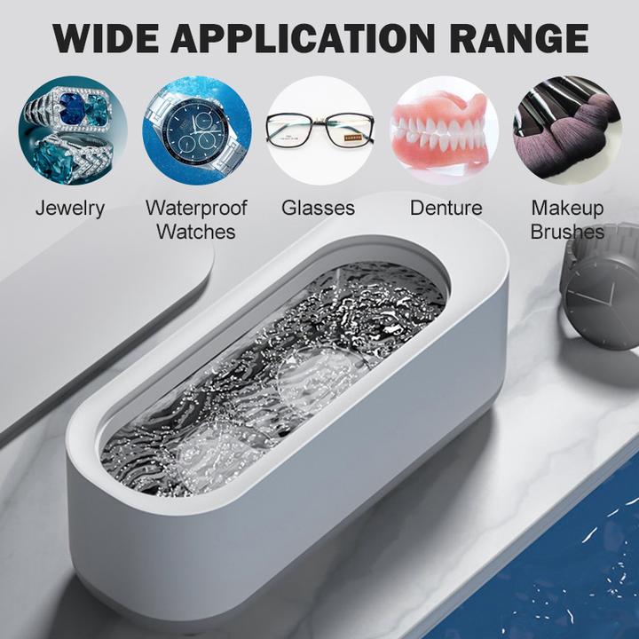 Nettoyeur à ultrasons moderne nettoyant bijoux, lunettes, montres avec précision et douceur, sans rayures ni produits chimiqu