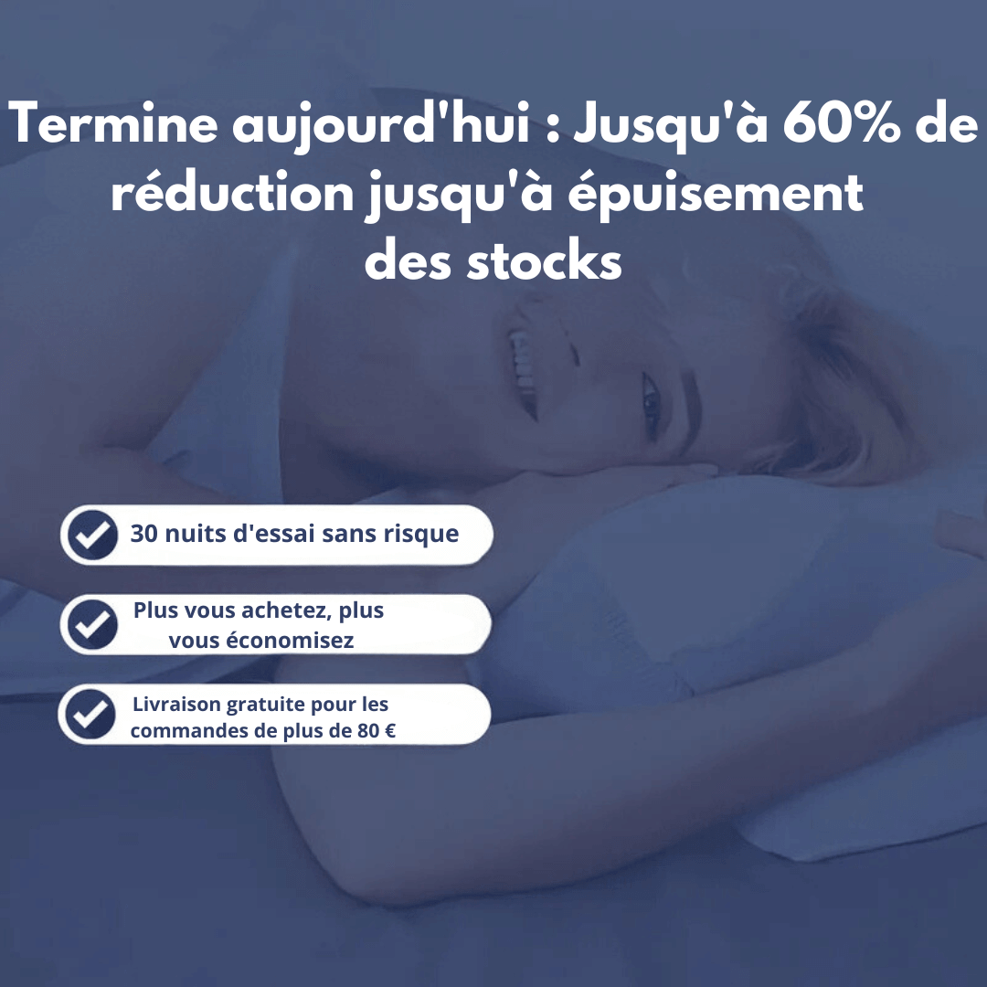 Oreiller orthopédique blanc, soutien ergonomique, matière hypoallergénique, alignement cervical optimal durant le sommeil.