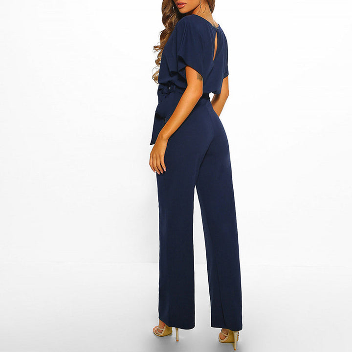 "Pantalon ample taille haute beige pour femmes, élégant et confortable"