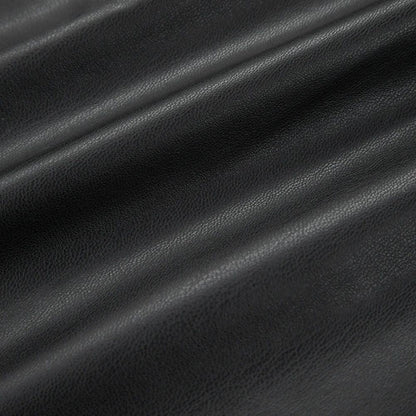 "Pantalon en cuir noir femme élégant, coupe ajustée, soulignant courbes, confort et style sophistiqué pour toute occasion."