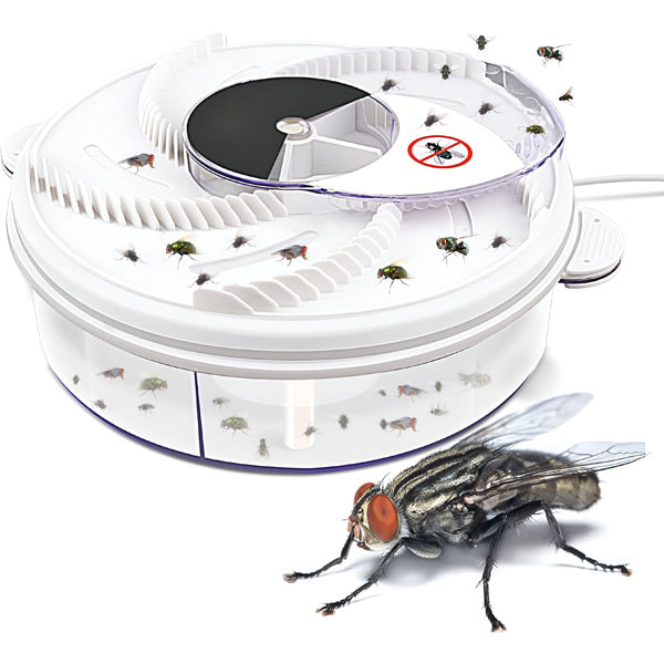 Piège à mouches réutilisable, design innovant, non toxique, intérieur, efficace, hygiénique, écologique, alimentation USB.