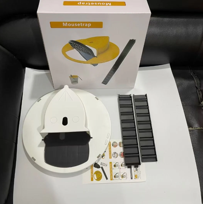 "Piège à souris automatique, design hygiénique, réinitialisation simple, efficace et écologique pour maison"