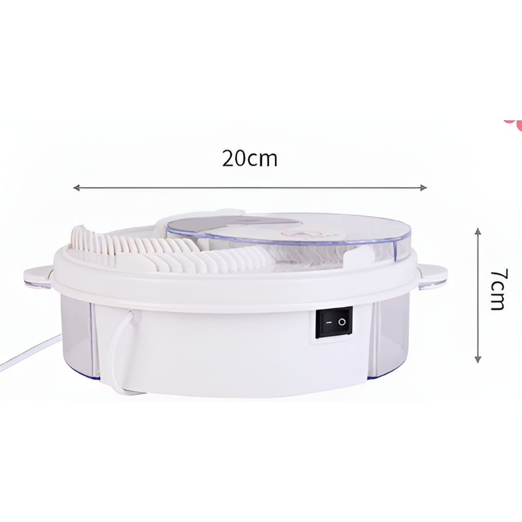 Piège électrique à mouches silencieux, rotatif, éco, avec rainures d'appât et bac réutilisable pour intérieur, USB.