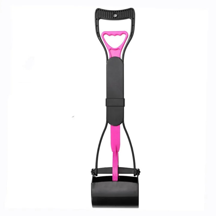 "Pince colorée pour déjections canines avec poignée longue ergonomique pour un ramassage hygiénique et confortable."