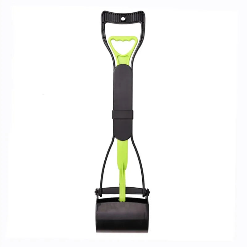 "Pince colorée pour déjections canines avec poignée longue ergonomique pour un ramassage hygiénique et confortable."