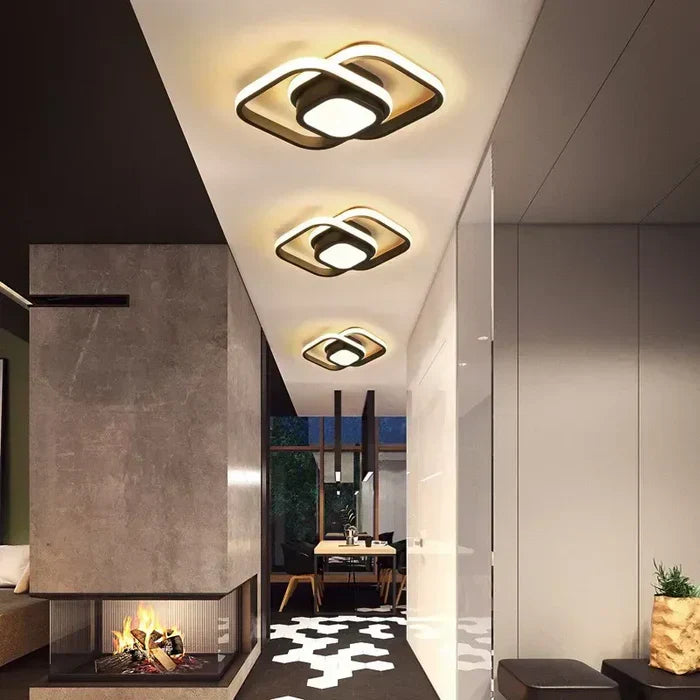 "Plafonnier LED moderne rond blanc, design épuré, éclairage écoénergétique idéal pour décoration contemporaine."